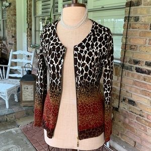 Animal Print Cardigan